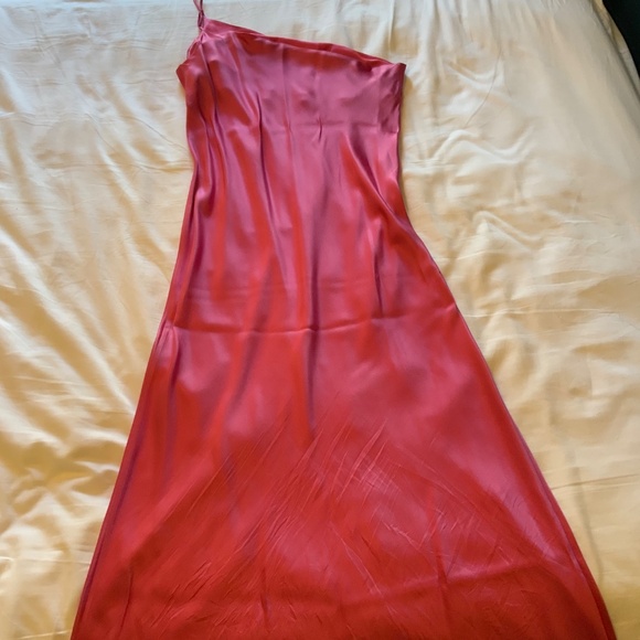 Maison Essentiale - Pink Silk Midi Slip Dress - Size L - Picture 4 of 11